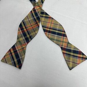Men's Bow Tie Madras Plaid‎ Wedding Event Professional Dressy Preppy Warm Tones